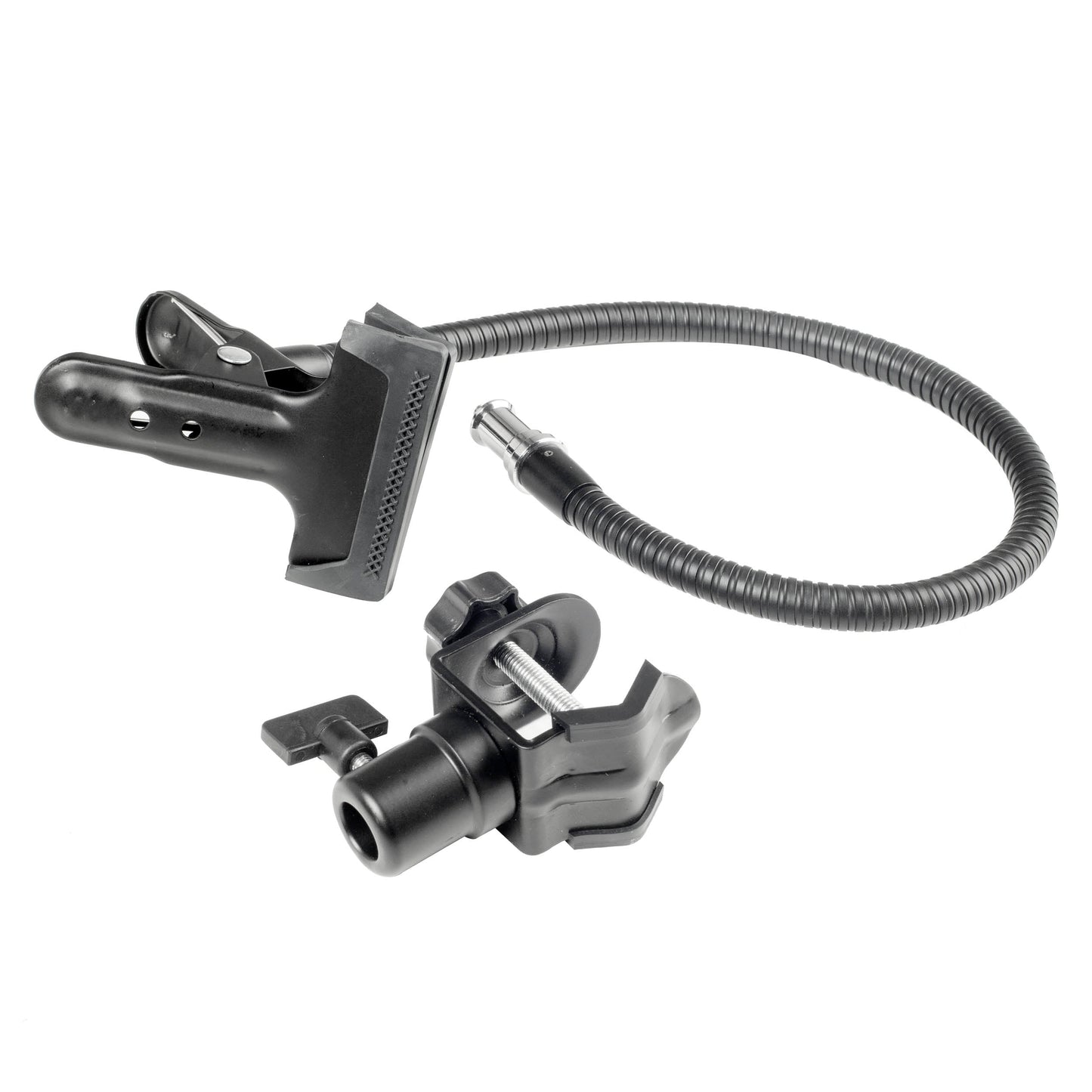 PiXAPRO Flexi Arm with Spring Clamp and C-Clamp Separated