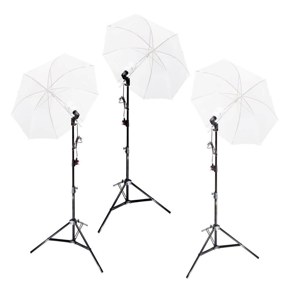 UNILiTE E27 Photography Studio Continuous Lighting Triple Kit 