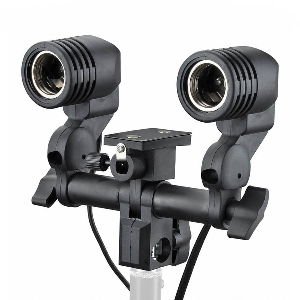 DUOLiTE E27 Portable Continuous Lighting Photography Twin Kit (Bulbs Not Included)