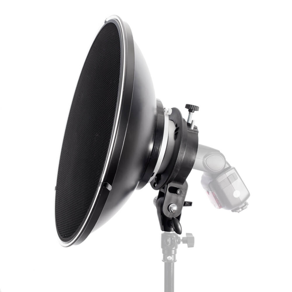 42cm (16.5") Bowens Beauty Dish Reflector (White) & S-Type Bracket