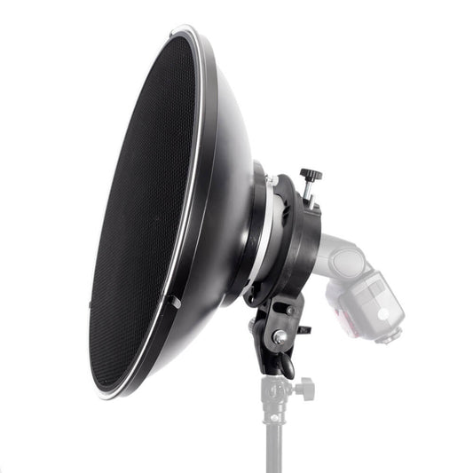 42cm (16.5") Bowens Beauty Dish Reflector (White) & S-Type Bracket