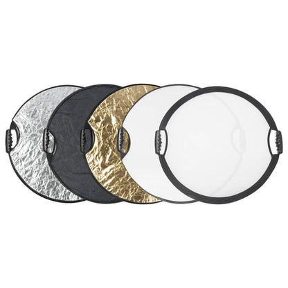 60cm 5in1 Multiple Collapsible Circular Reflector & Grip Handles