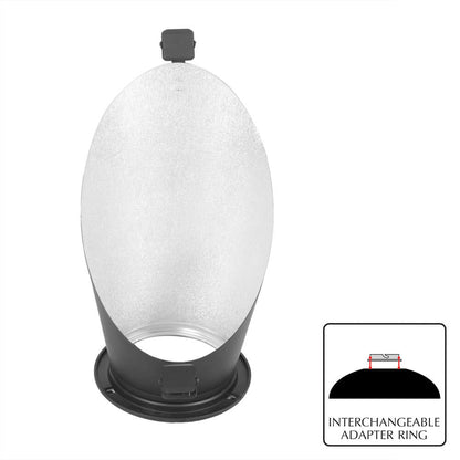 45° Handheld Reflector Photography with Interchangeable Fitting (Silver Interior) 