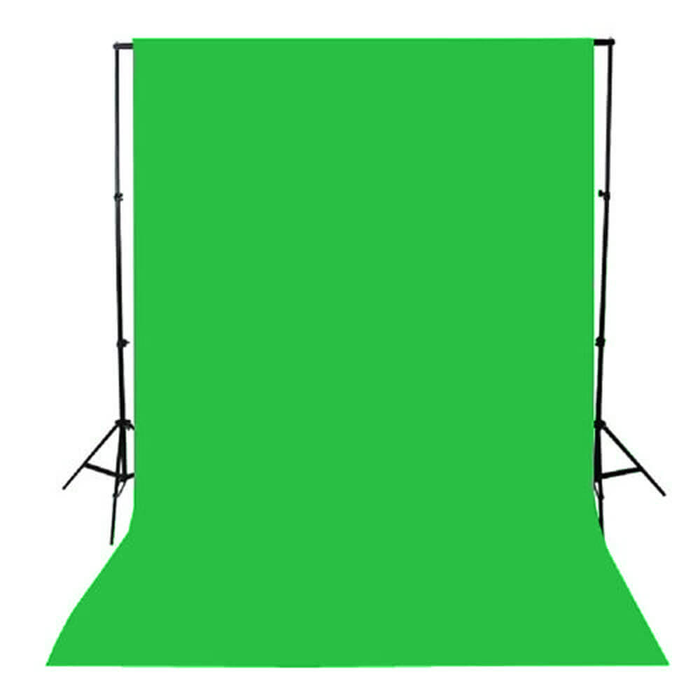 3x6m Green Studio Muslin Backdrop with Background Light Stand (Green) 