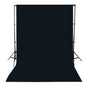  3x6m Black Muslin Studio Backdrop & Telescopic Support Stand Kit 