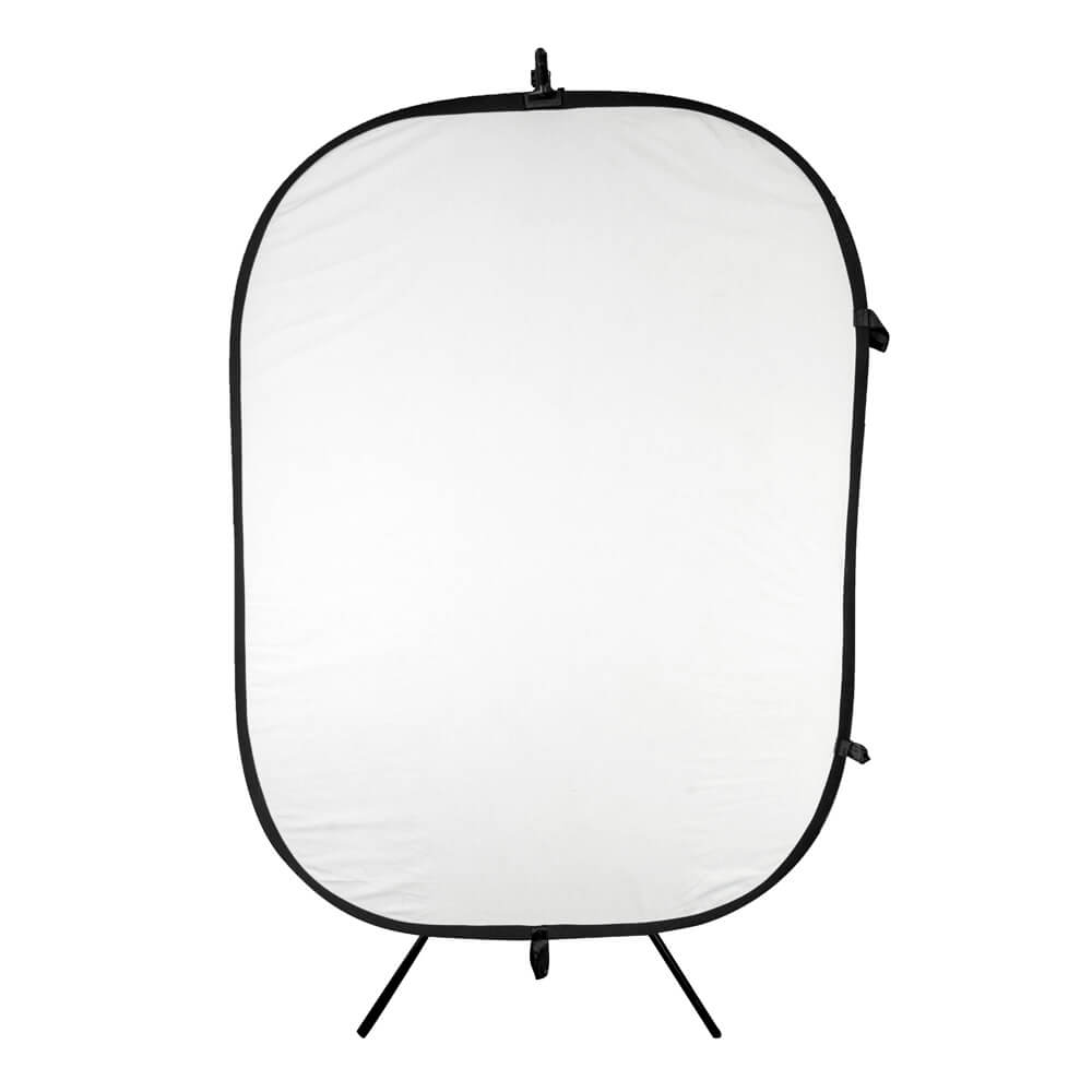 1.5x2m Black/White Pop Up Photo Background with Stand & Clamp