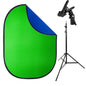 PixaPro Blue and Green Collapsible Background, Stand & Clamp 