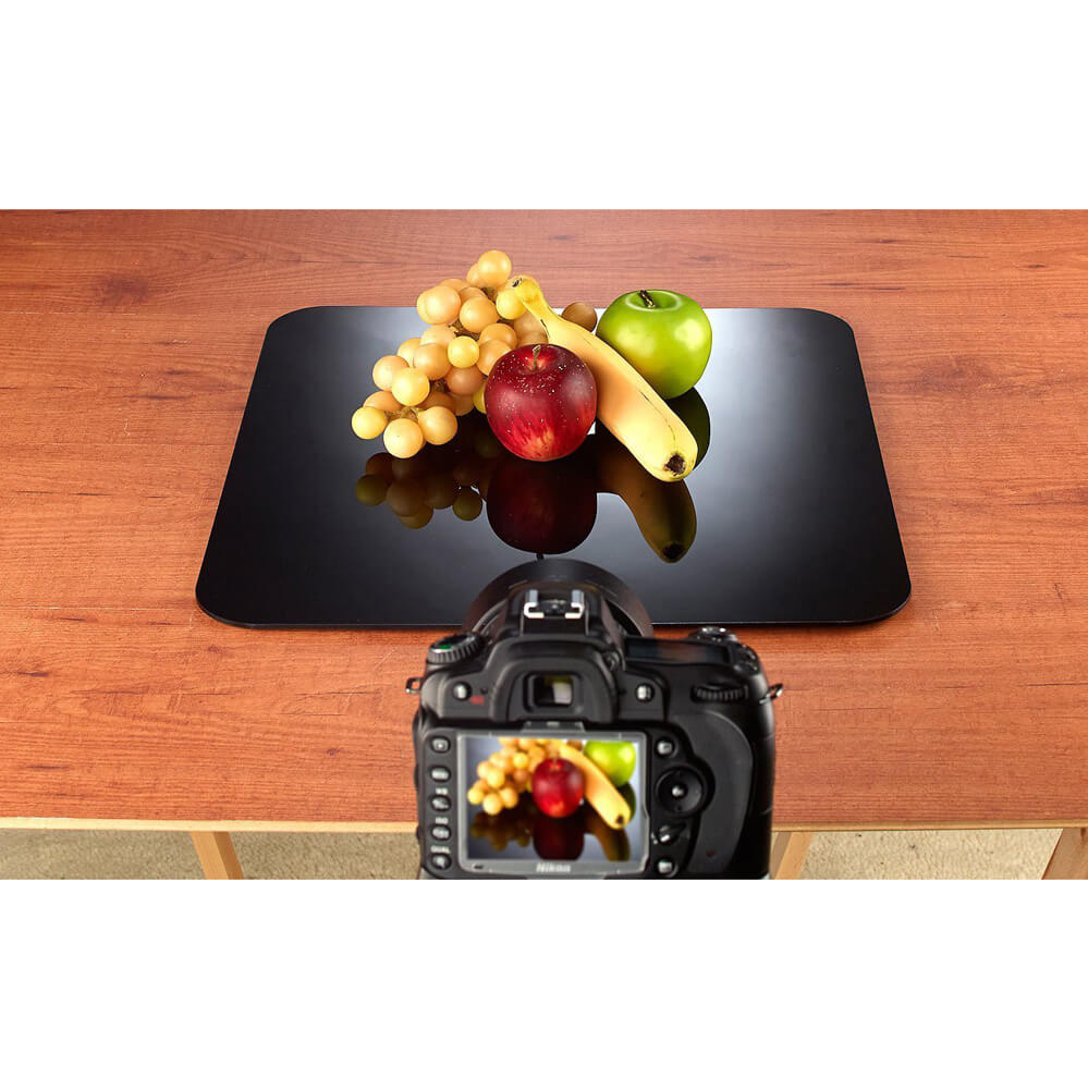 Set of 2 60x60cm Black & White Reflective Acrylic Boards for Product Photography