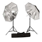 All-in-One Twin Black/Silver Umbrella Speedlite Kit By PixaPro 