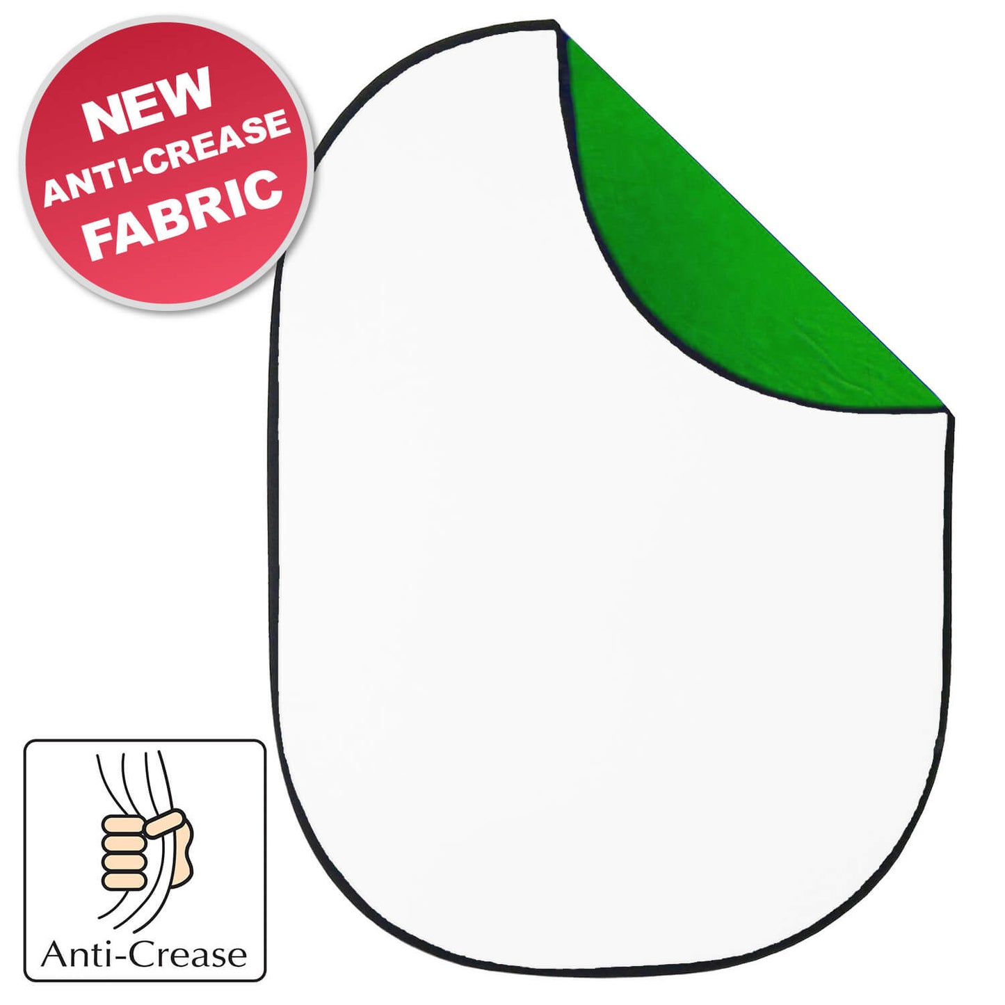 PixaPro 1.5x2m Green and White Portable Photo Studio Backdrop 