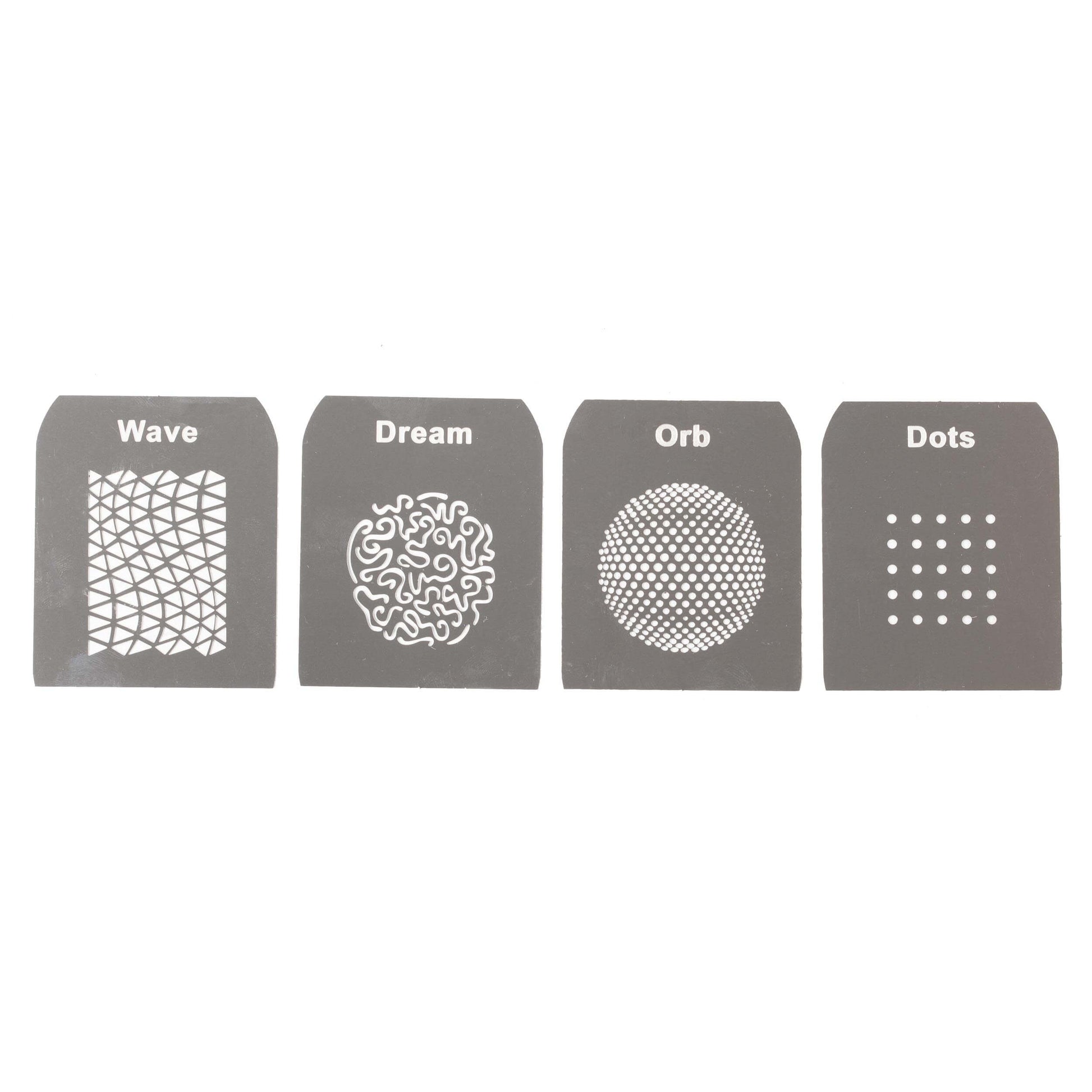 PixaPro Customisable Stainless-Steel Gobo Graphic Plates (Set B) 
