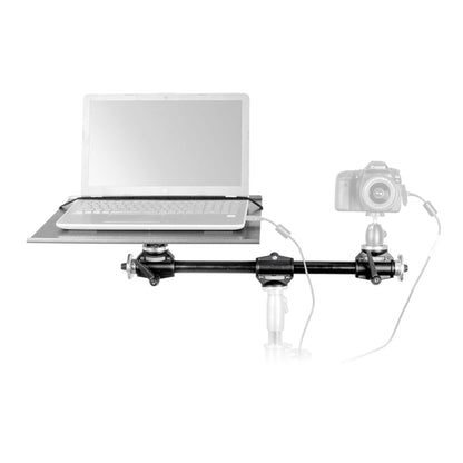 Adjustable Height Laptop Tray with Dual Monitor Mount Arm Kit