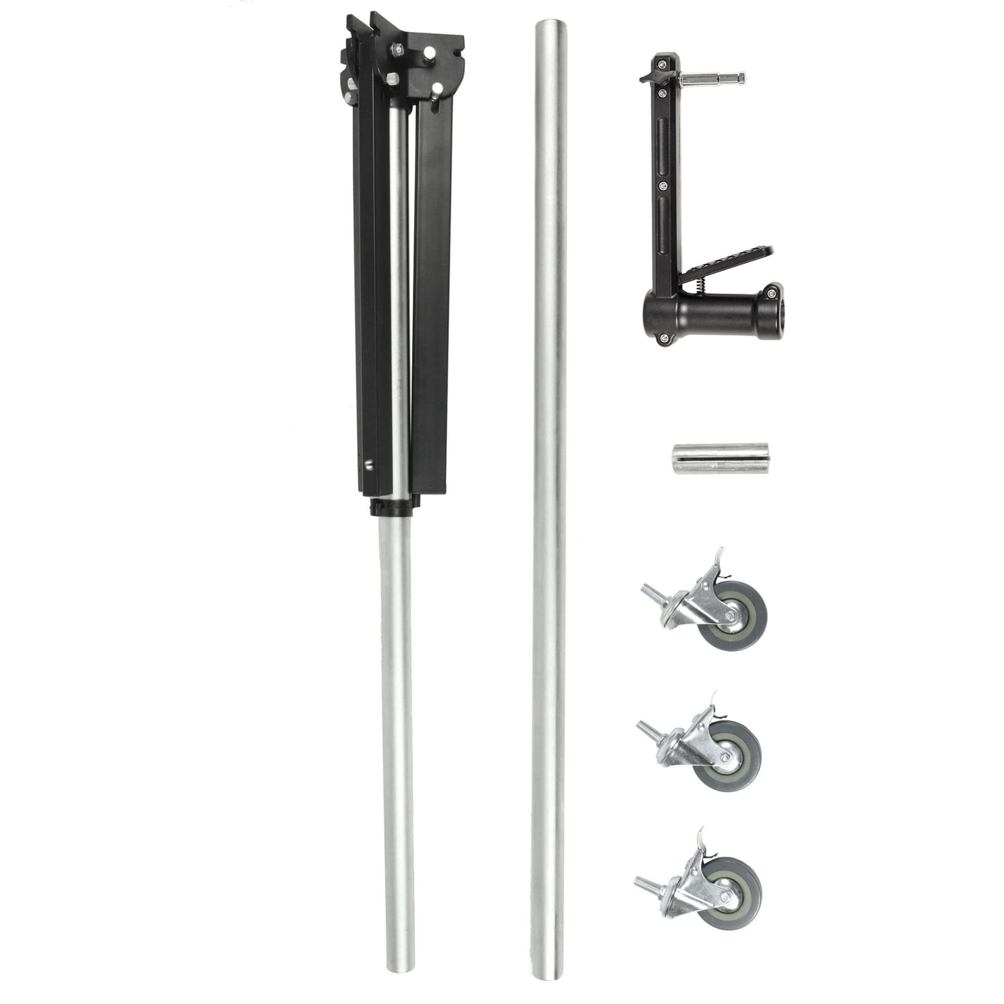 225cm Wheeled Light Stand with Adjustable Grip Handle Support
