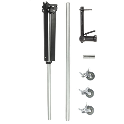 225cm Wheeled Light Stand with Adjustable Grip Handle Support