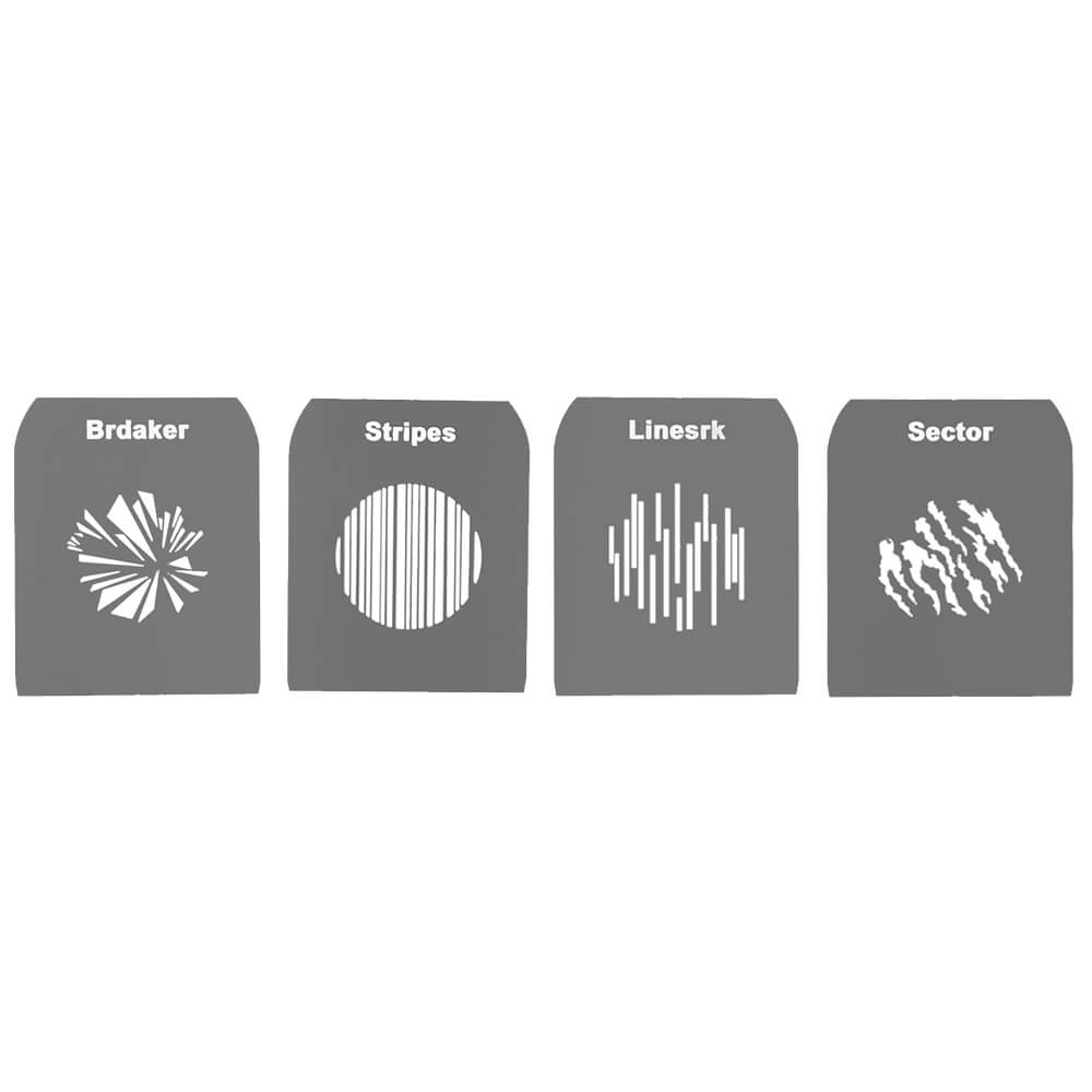 Custom Laser-Cut Gobo Plates Set for Optical Snoot Spot Projector