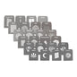 Laser-Cut Stainless Steel Gobos Kit for EF/Mount Optical Snoot