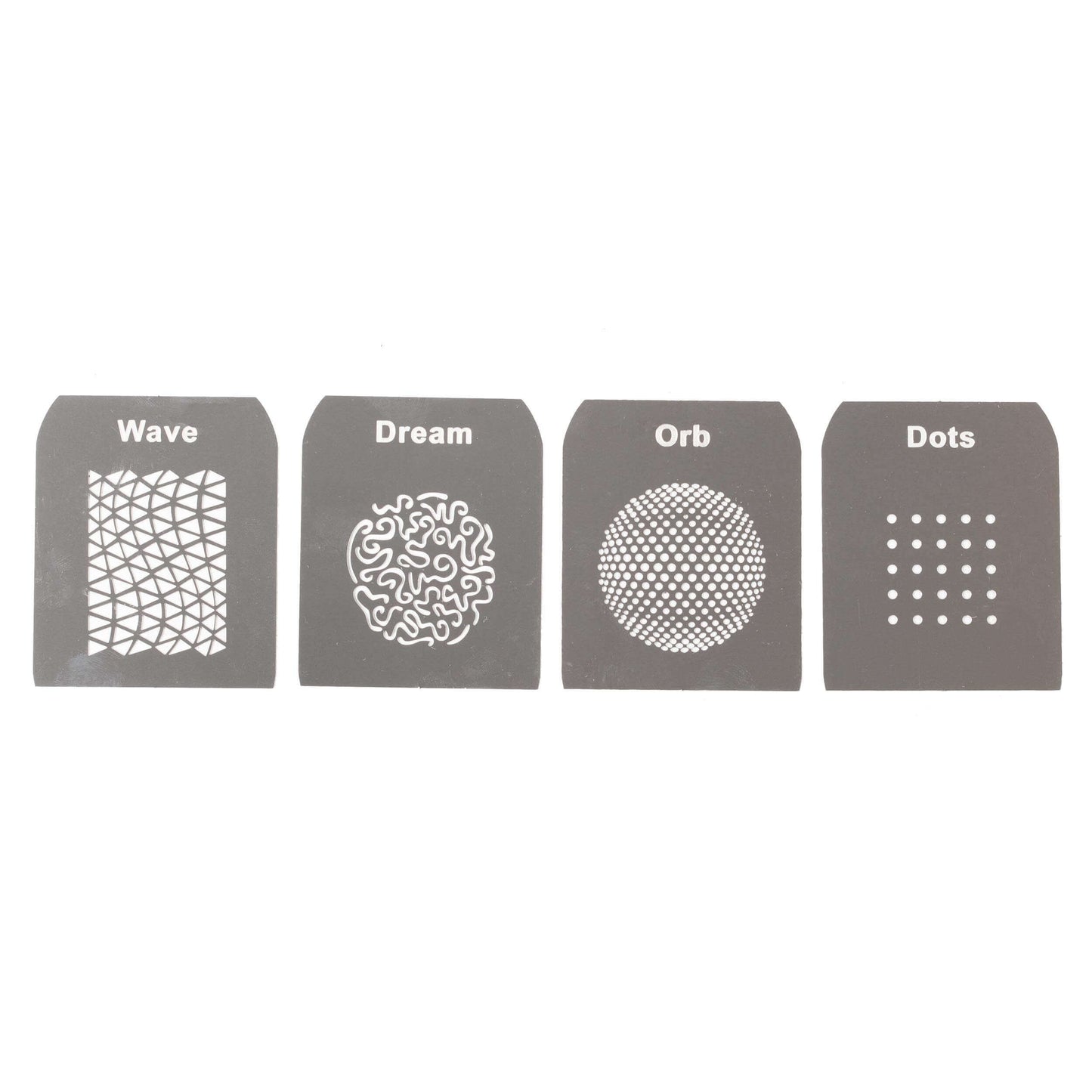 Laser-Cut Stainless Steel Gobos Kit for EF/Mount Optical Snoot (Set B) 
