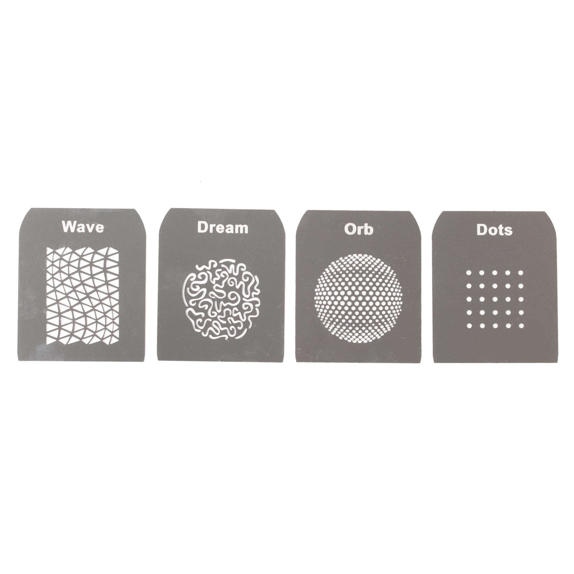 Laser-Cut Stainless Steel Gobos Kit for EF/Mount Optical Snoot (Set B) 