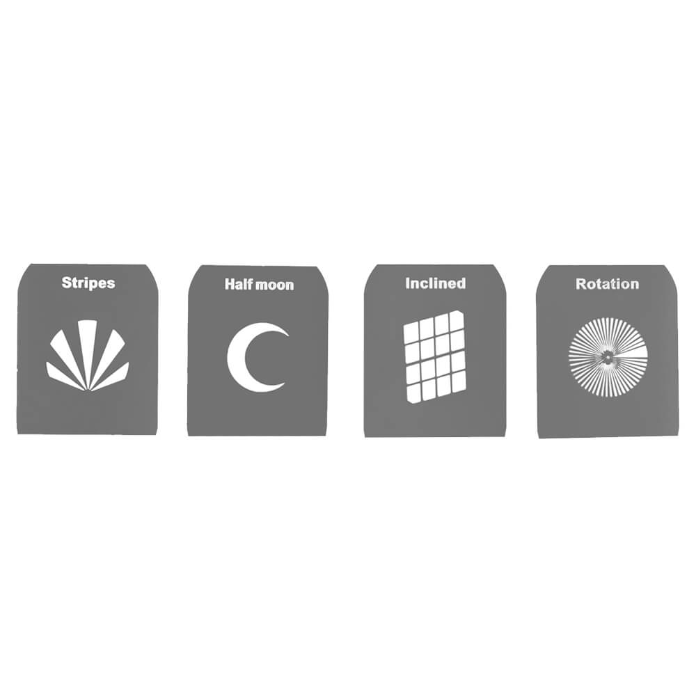 Gobo Set F Stainless-Steel Plate Light Modifiers 