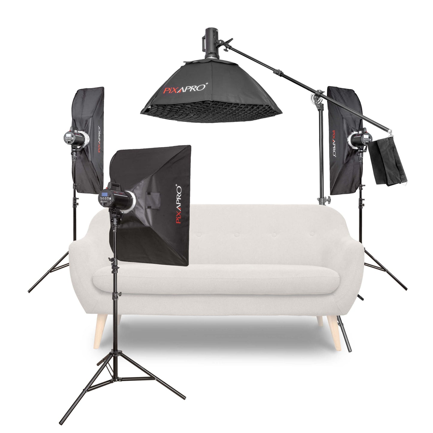 LUMI200II 800Ws 4-Head E-Commerce Product Photography Studio Flash Kit