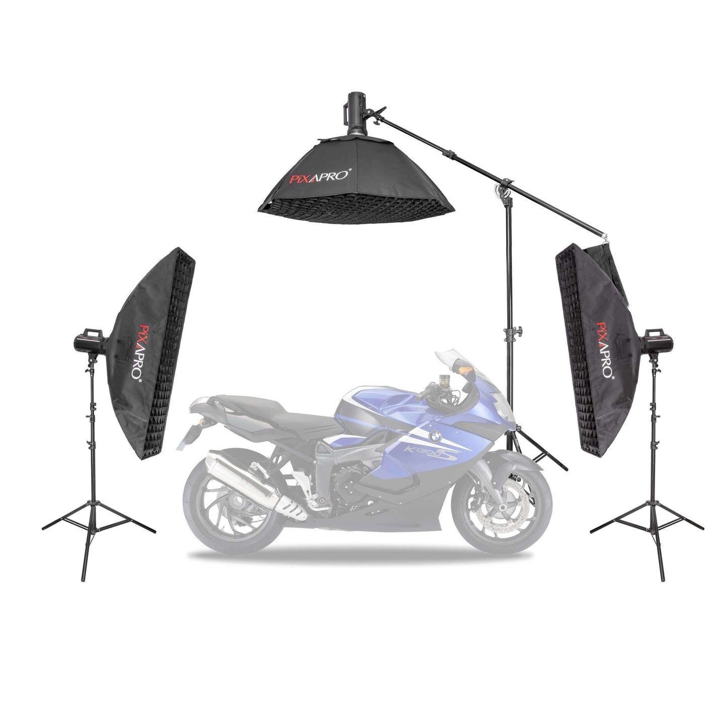 LUMI400II Three-Head Portable Flash Photography Lighting Kit 