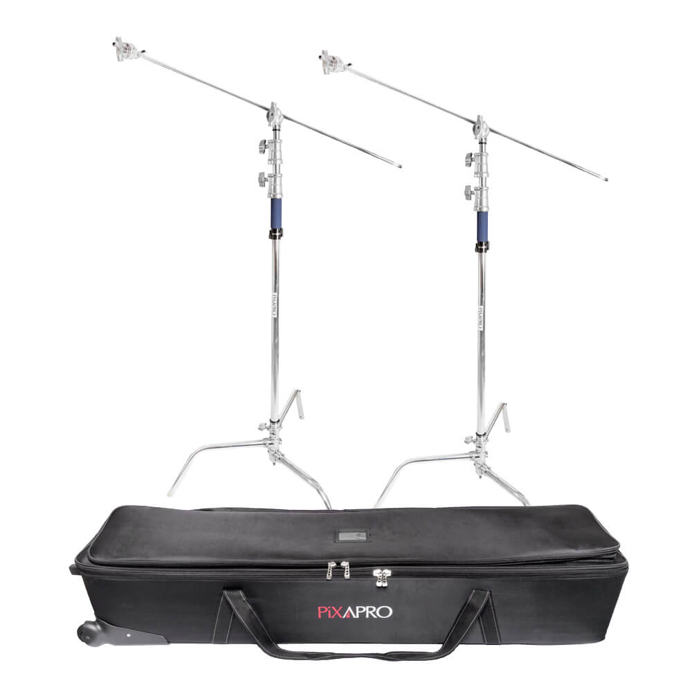 3m Heavy-Duty Photo C-Stand Light Stand with Rolling Carry Case