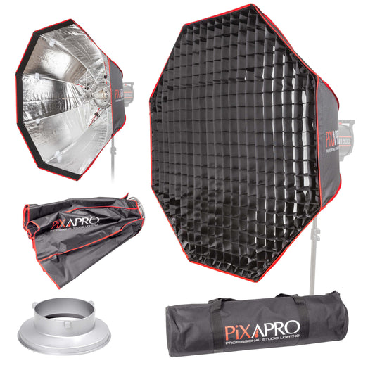 2-In-1 90cm Fast Installation Octagonal Umbrella Softbox with Grid