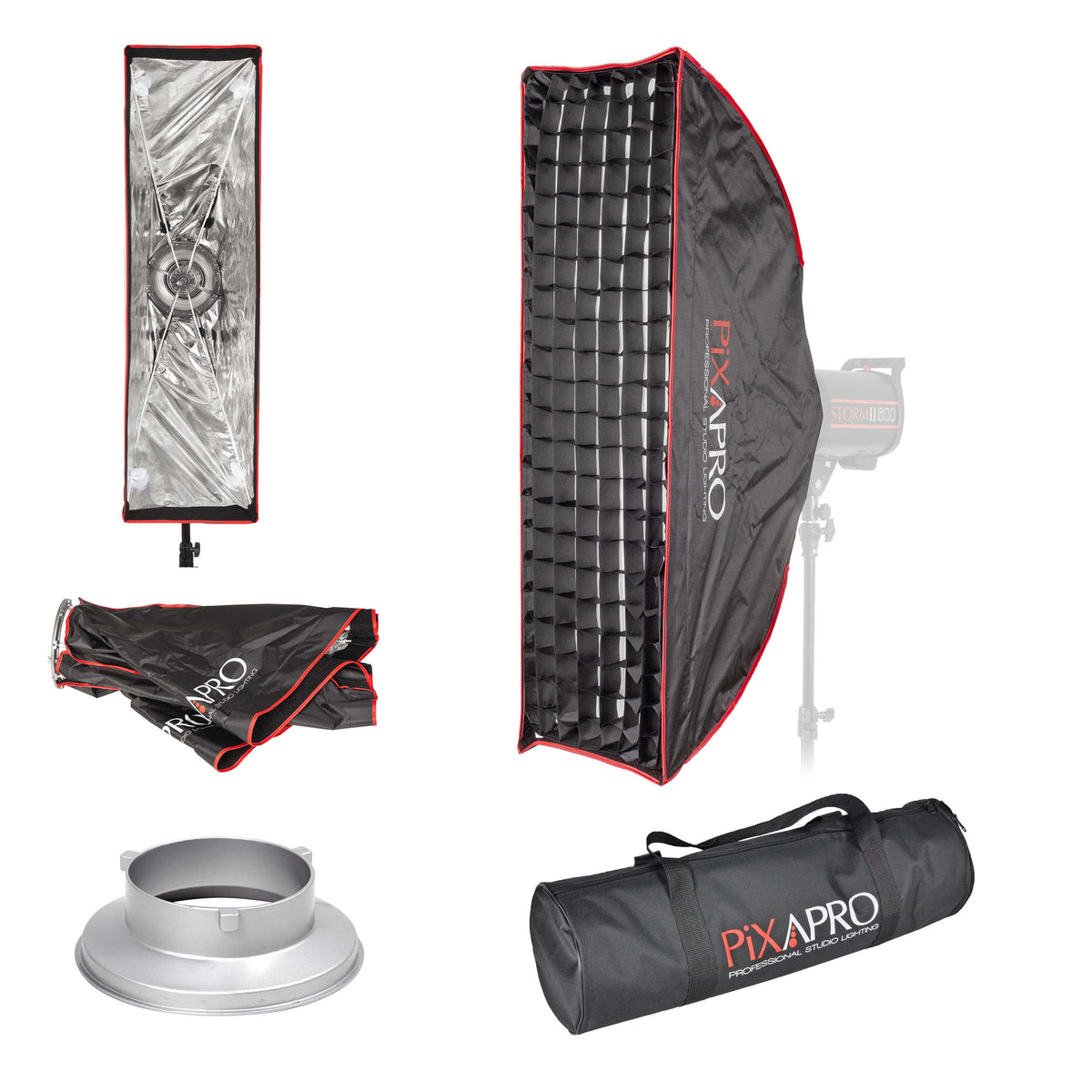  30x90cm umbrella softbox with portable padded carry bag for Bowens S-Type