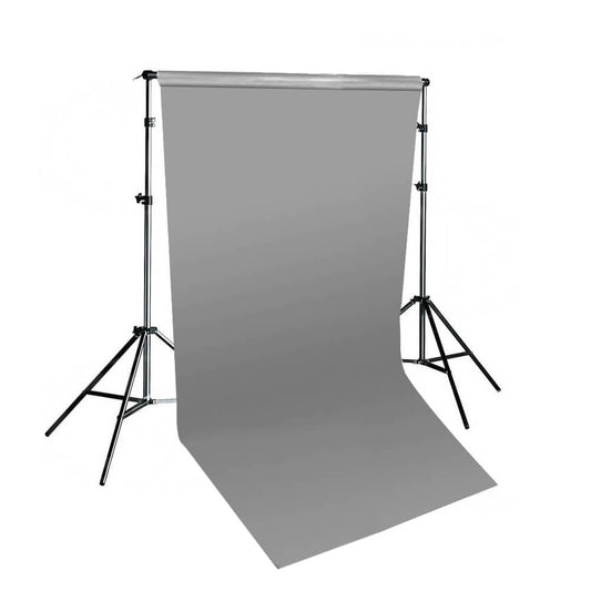 1.35x10m Multi-Color Seamless Paper Photography Background with Stand (Grey)  