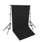 1.35x10m Multi-Color Seamless Paper Photography Background with Stand  (Dark Black)