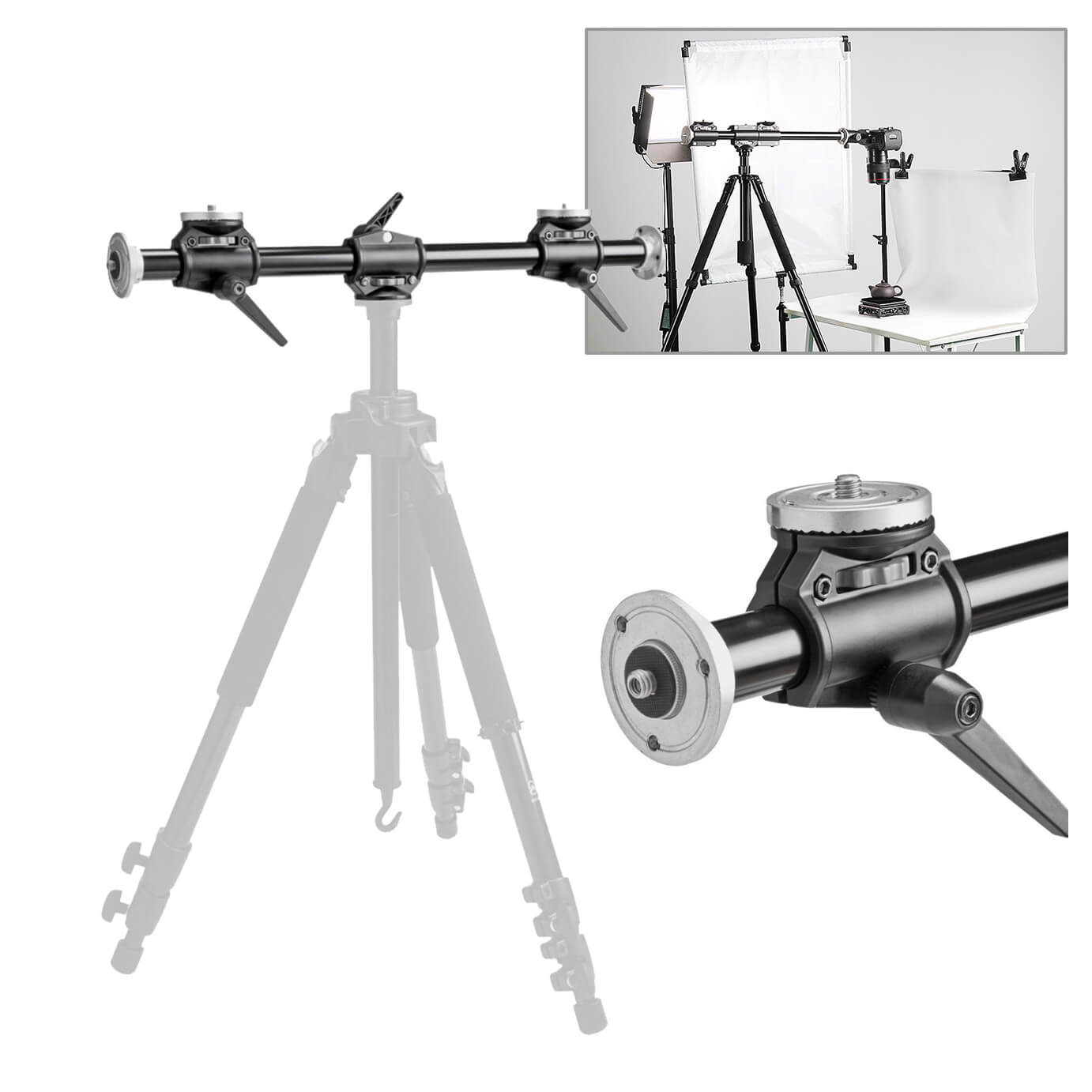 Tripod Accessory Cross Arm By PixaPro 