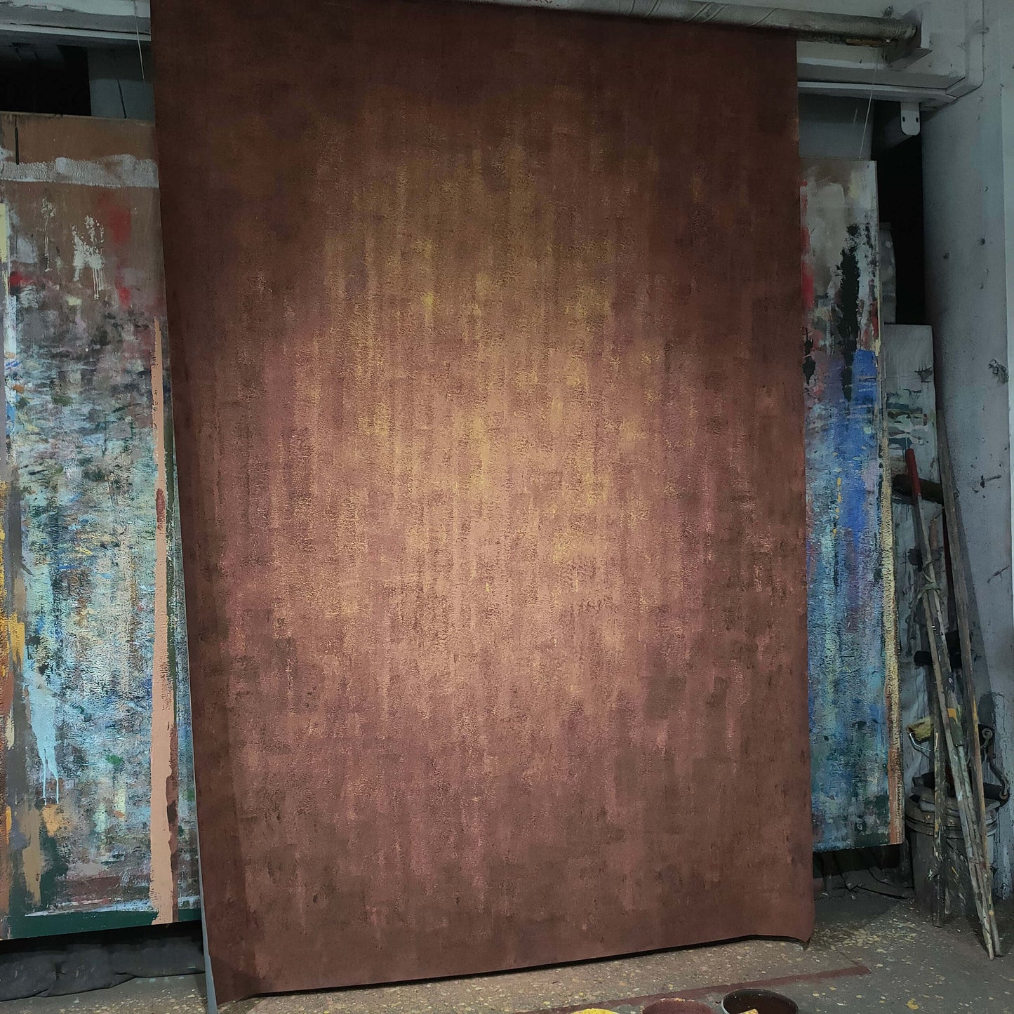 2 x 3m Unique Hand-Painted Backdrop Photoshoot (Rust) -PixaPro 