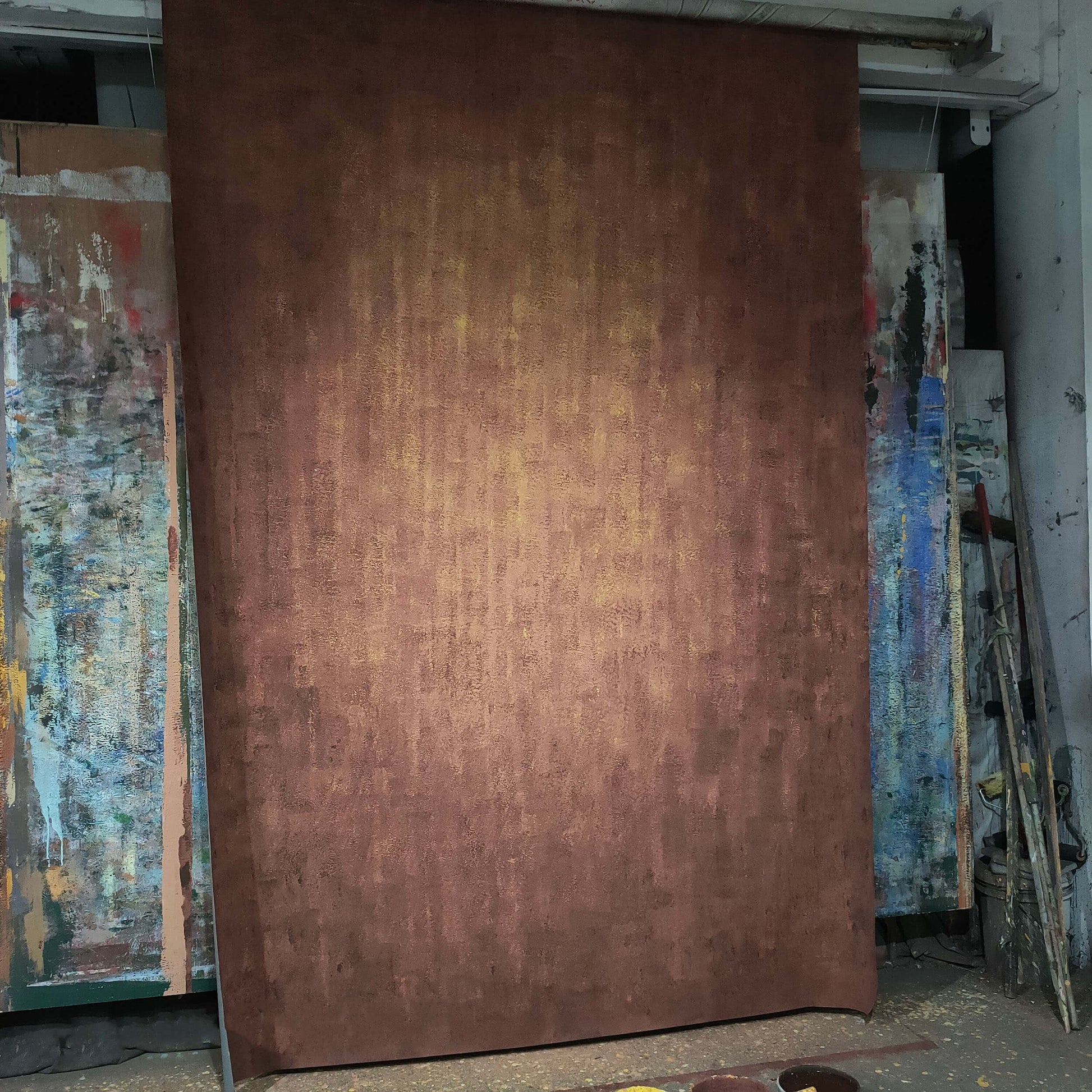 2 x 3m Unique Hand-Painted Backdrop Photoshoot (Rust) -PixaPro 