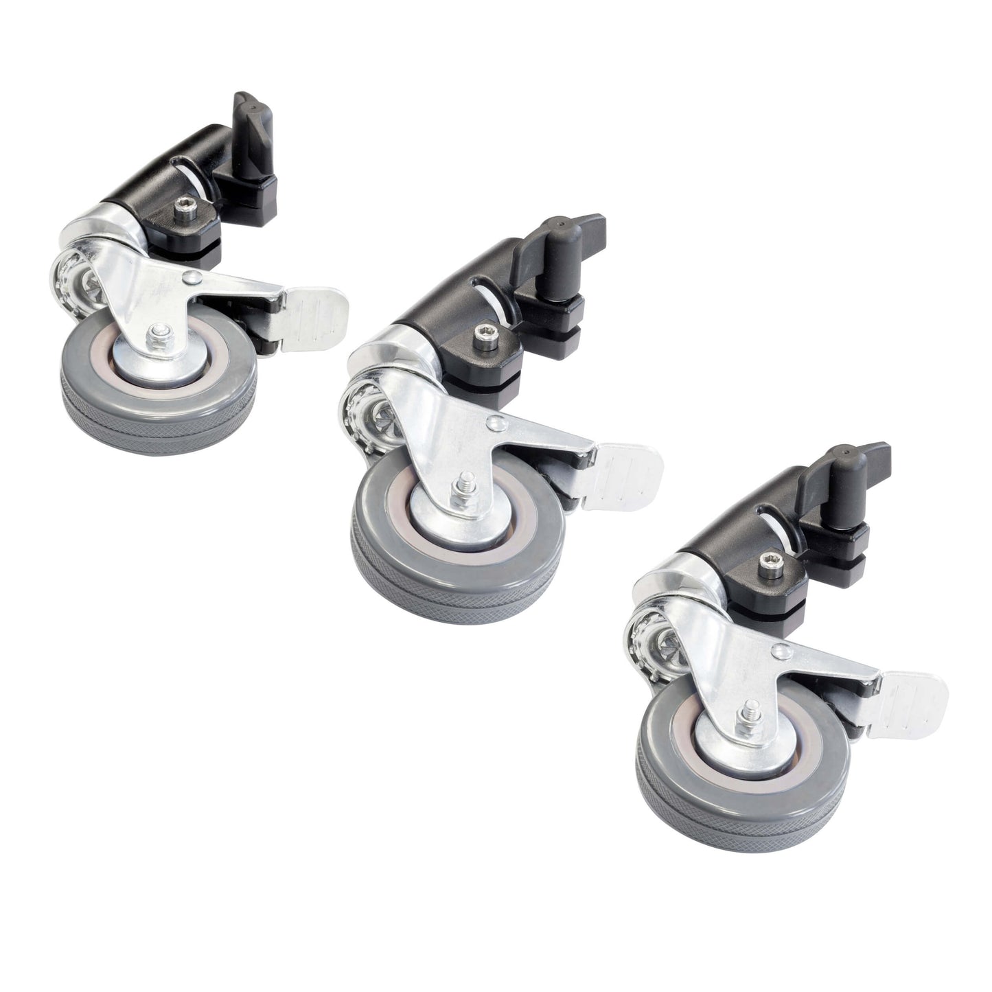 3Pcs Cast Iron Caster Wheels