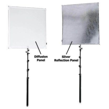 2in1 90x90cm Foldable Sun Scrim Diffuser with C-Stand & Boom Arm