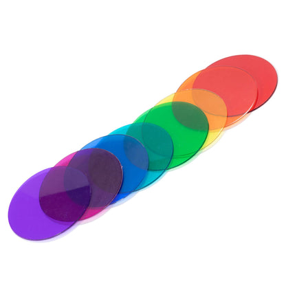 8 Pieces Transparent Colour Gel Light Filter for Optical Snoot Spot Projector II