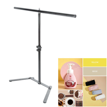 Hard-Wearing Dual-Sided Paper Background with Stand (Beige & Yellow)