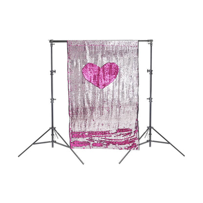 Rosy Pink/Silver Blue Sequin Drops with Stand 