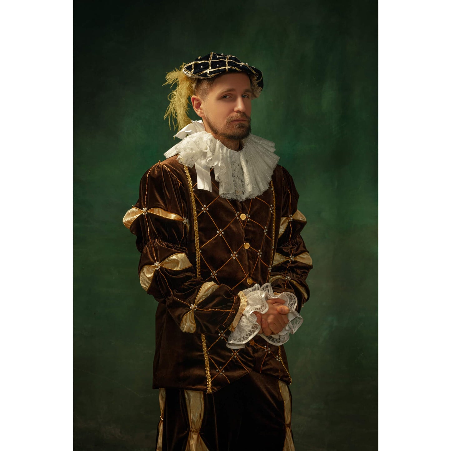 Photography Hand-Painted Backdrop On Canvas (Green Opal)  