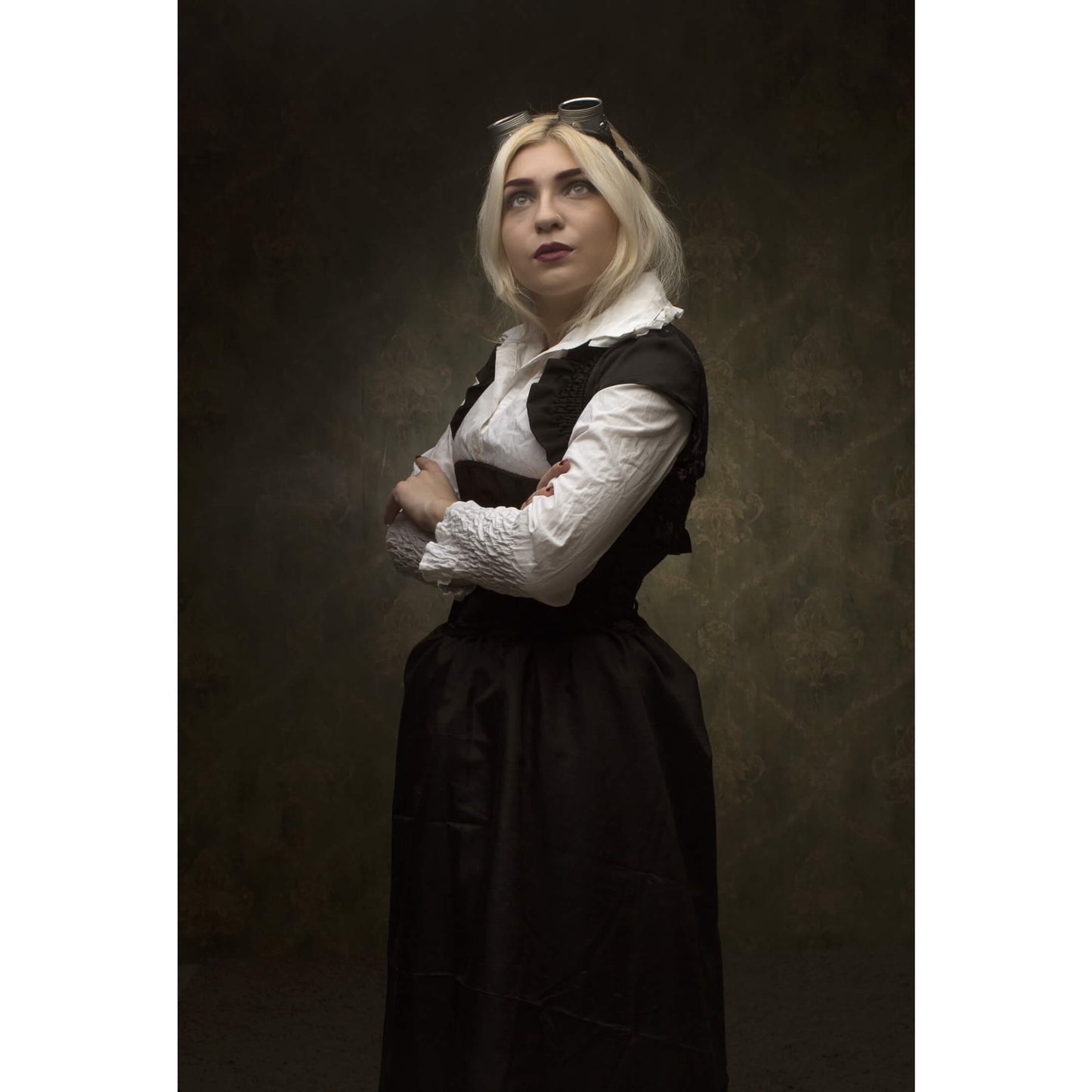 PixaPro Olive Grey Art Hand-Dyed Canvas Studio Backdrop (2x3m)