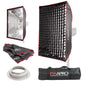 60x90cm (23.6"x35.4") Rectangular Two Layers & Portable Softbox with Grid For Multiblitz V-Type