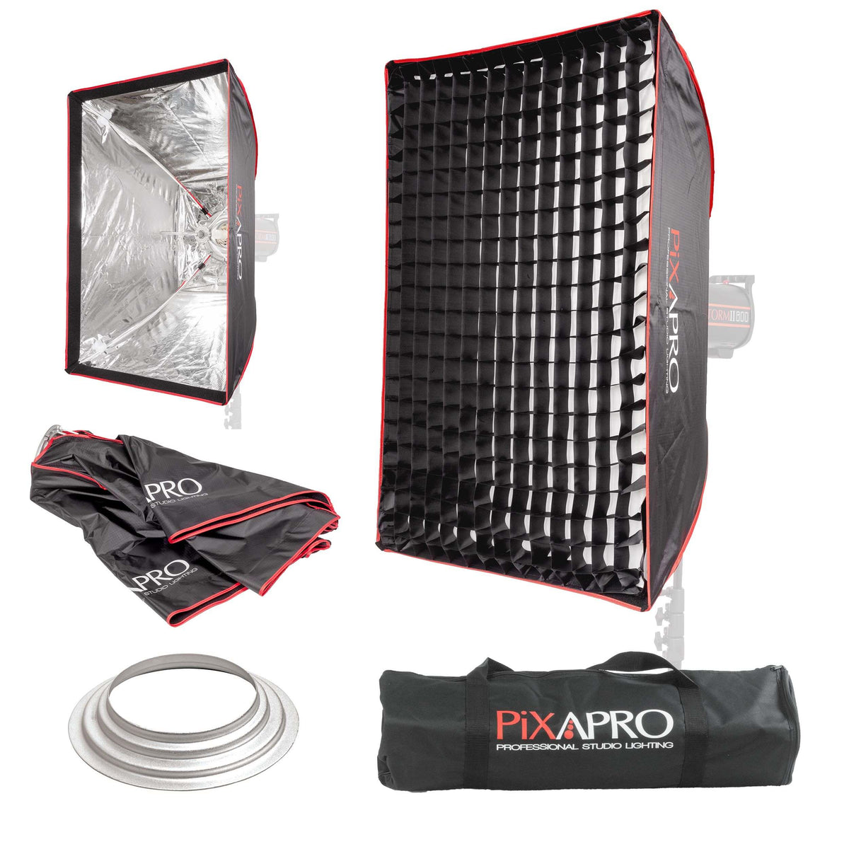 60x90cm (23.6"x35.4") Rectangular Two Layers & Portable Softbox with Grid For Hensel