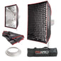60x90cm (23.6"x35.4") Rectangular Two Layers & Portable Softbox with Grid For Hensel