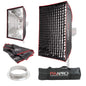 60x90cm (23.6"x35.4") Rectangular Two Layers & Portable Softbox with Grid For Mutliblitz P-Type
