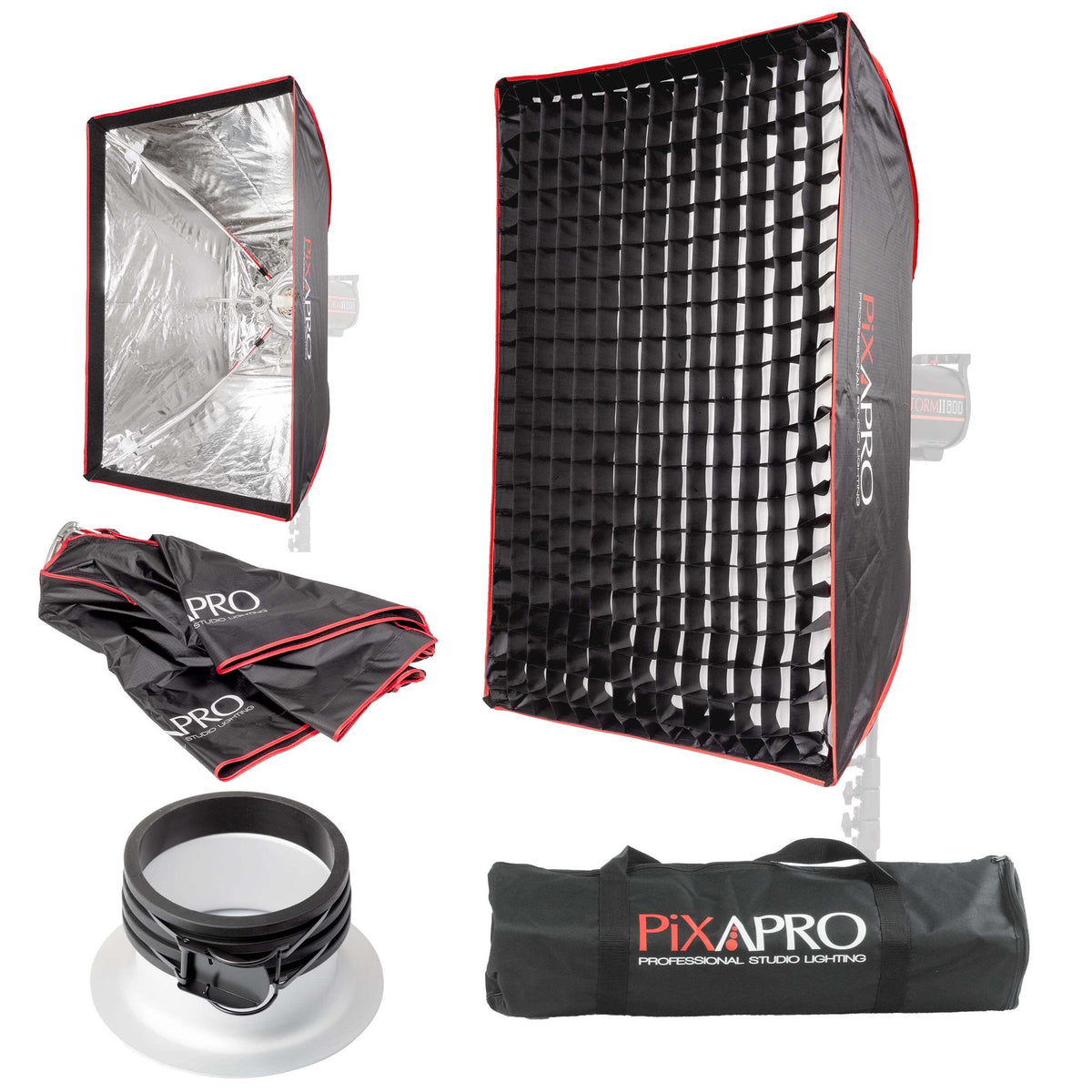60x90cm (23.6"x35.4") Rectangular Two Layers & Portable Softbox with Grid For Profoto
