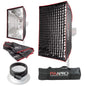 60x90cm (23.6"x35.4") Rectangular Two Layers & Portable Softbox with Grid For Profoto