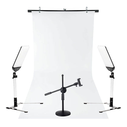 Two MOBI Table-Top LED Light Panel E-Commerce Photography Studio Shooting Kit (White) 