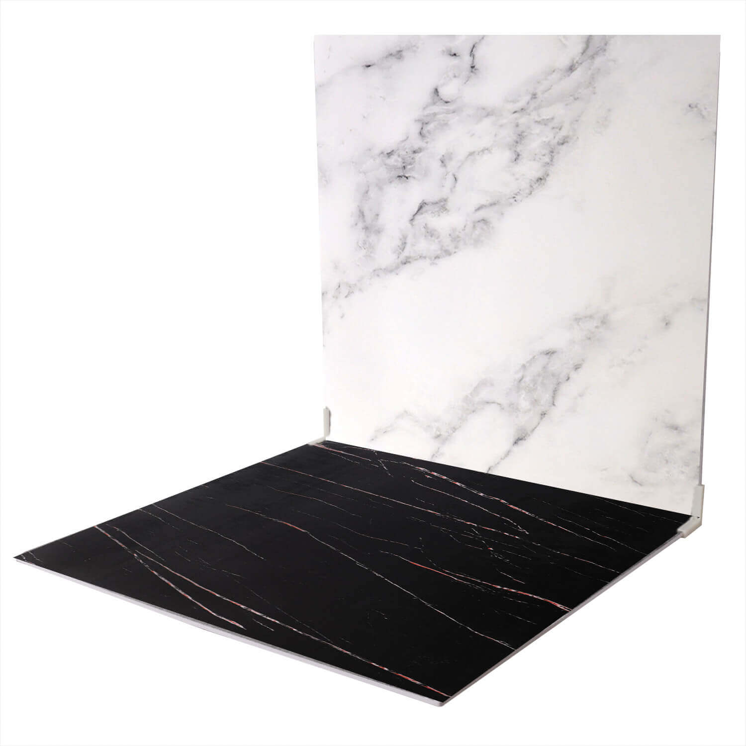 2in1 Photography V Flat Boards Black/ White Textured (60x60cm)