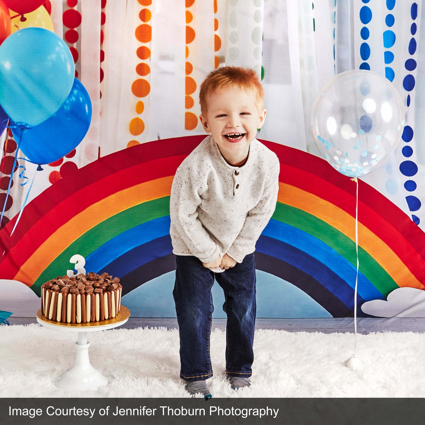 3x4m colorful ballons rainbow backdrop