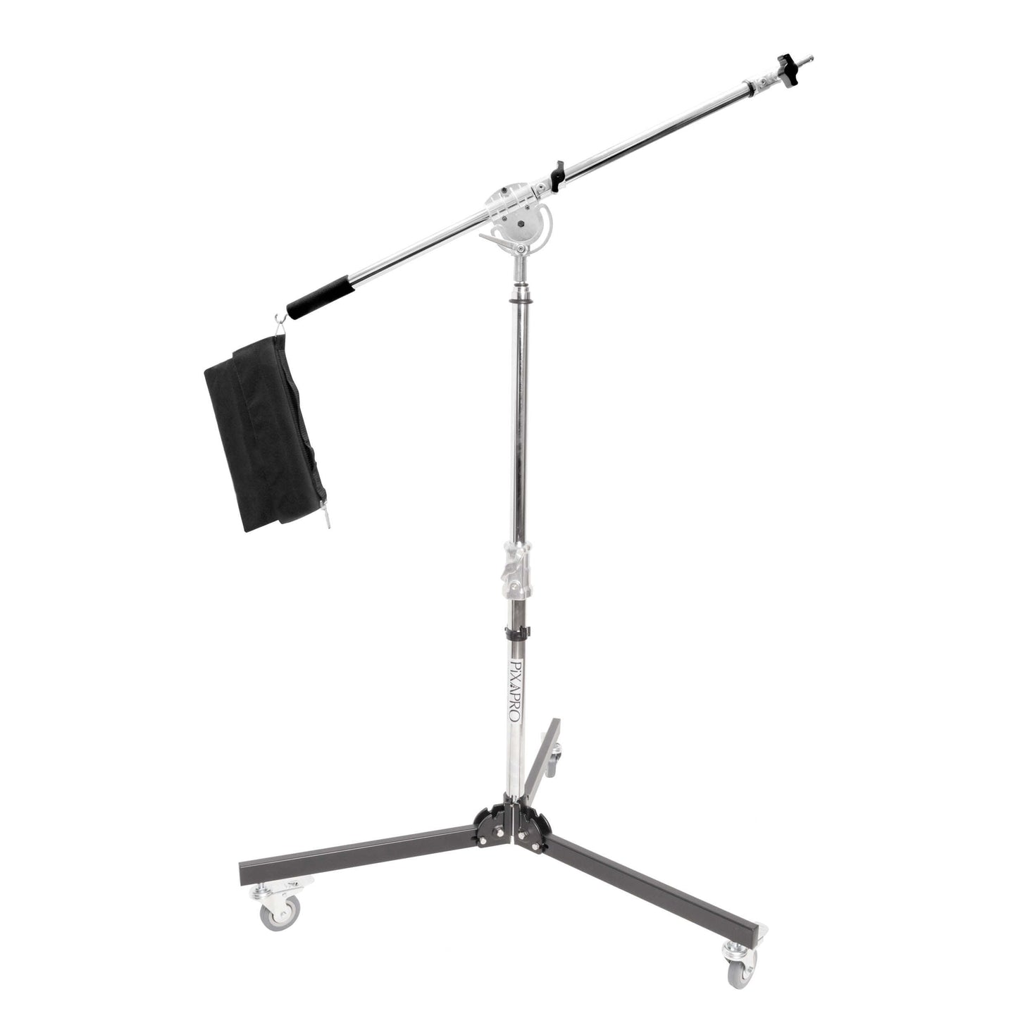 PIXAPROÂ® Heavy Duty Stainless Steel Low Boy Roller Stand with Boom Arm